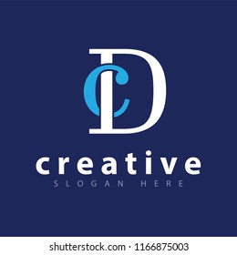 CD Initial letter logo icon vector