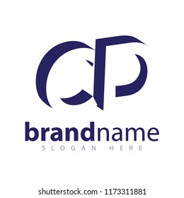 CD initial letter with negative space logo icon vector template