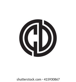 CD initial letters linked circle monogram logo
