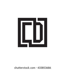 CD initial letters looping linked square monogram logo