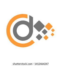 cd initial logo design , vector