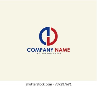 CD initial modern abstract letter logo vector eps 10
