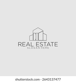 CD initial monogram logo for real estate with luxury building style