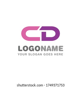 CD Initial Simple Unique Icon Symbol Logo For Business Industry