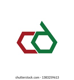 CD initial symbol. The letter in the form of a hexagon.Can be used for a company brand.