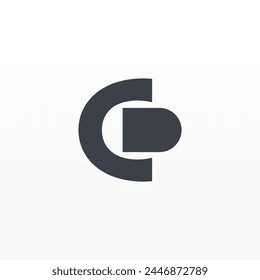 CD initials logo with a modern minimal style suitable for individual businesses