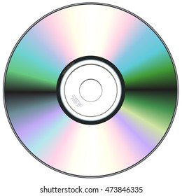 CD isolated on White