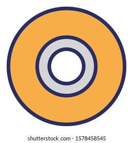 
Cd  Isolated Vector Icon fully editable
