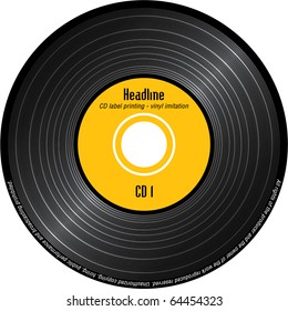 CD label printing - imitation vinyl