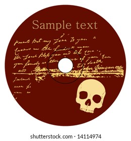 cd label with skull sign