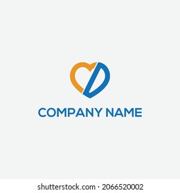 CD latter minimal logo design for business