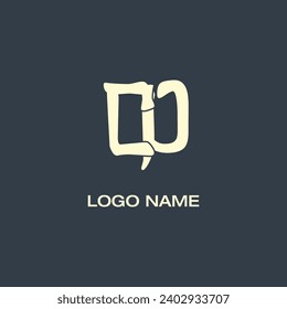 CD letter abstract monogram initial letter logo design