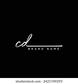 CD letter beauty handwriting vector logo. 