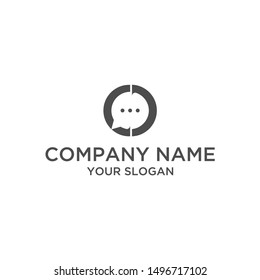 C+D letter and bubble chat logo design 