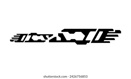 CD Letter combined on futuristic sports stripe for vehicle decal. Trendy vector illustration template. Editable graphic resources for many purposes.