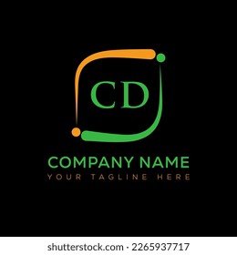 CD letter logo creative design. CD unique design.
