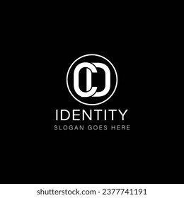Logo de letra CD diseño creativo con gráfico vectorial CD sencillo y moderno logotipo
