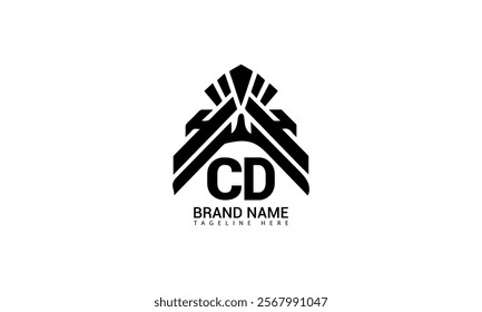 CD letter logo Creative Design. CD monogram Logo Unique Concept Vector. CD creative modern flat abstract initials letter logo