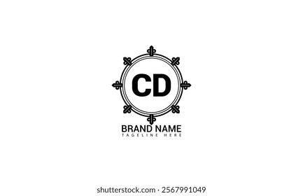 CD letter logo Creative Design. CD monogram Logo Unique Concept Vector. CD creative modern flat abstract initials letter logo