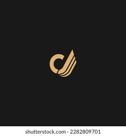 Logo De Carta De CD Con Plantilla Creativa Moderna. Diseño de logotipo de CD de letras abstractas creativas
