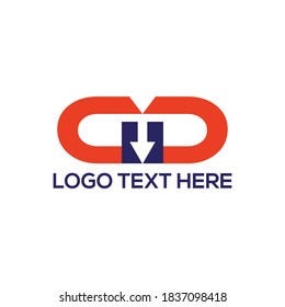 CD Letter Logo Design with Creative Modern Trendy Typography