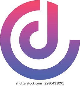 diseño del logotipo de la letra CD imagen de alta calidad