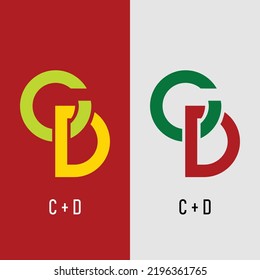 Logo de diseño de carta CD
