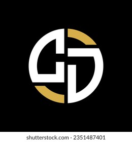 CD letter logo design on black background. CD creative initials letter logo concept.  
