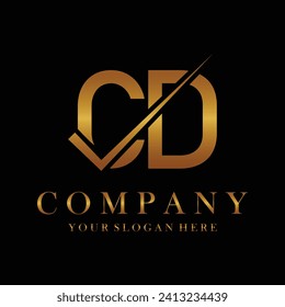 CD Letter Logo Design Template Vector. Creative initials letter CD logo concept.