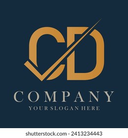 CD Letter Logo Design Template Vector. Creative initials letter CD logo concept.