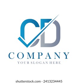 CD Letter Logo Design Template Vector. Creative initials letter CD logo concept.