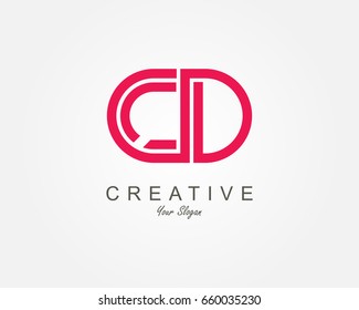 CD Letter Logo Design Template Element