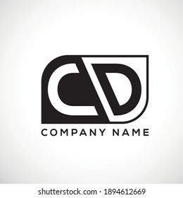 CD letter logo design vector