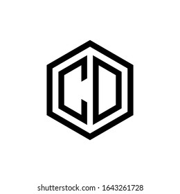 CD letter logo konsep icon template