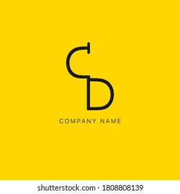 CD letter luxury logo.for decor company.100% vector.CD.C D 