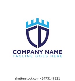 CD letter modern castle vector logo icon template design