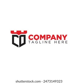 CD letter modern castle vector logo icon template design