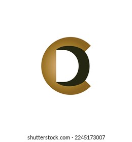 CD letter shape circle design