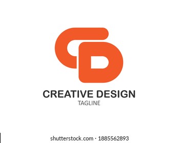 CD lettering logo. Creative design logo alphabet good for shop, company, corporation, etc.