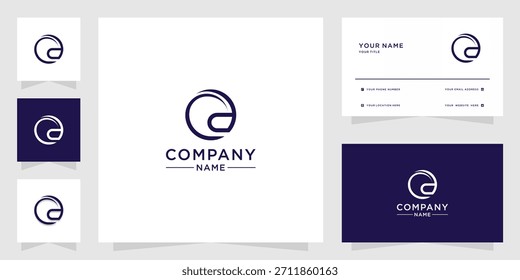 CD Lettermark Circle Logo Design moderno para a marca da empresa