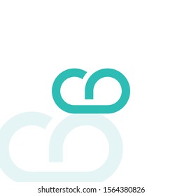CD letters modern logo template - White Background Vector