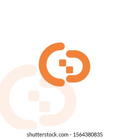 CD letters modern logo template - White Background Vector