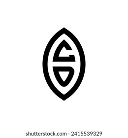 CD line geometric monogram with high quality professional design that will print well