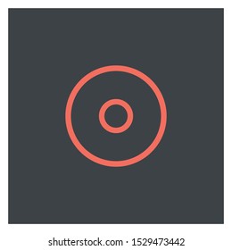 CD line icon. Compact disc, dvd, game. Data storage concept. Vector illustration 