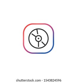 CD  - Line Vector Icon