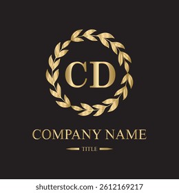 cd logo initial letter luxury royal logo. template symbol. modern golden luxury logo. abstract monogram vector letter mark brand fashion. icon  business monogram boutique font Clothing minimalist.