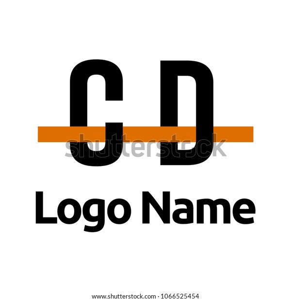 Cd Logo Line Stock Image Download Now