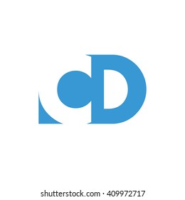 CD Logo | Vector Graphic Branding Letter Element | jpg, eps, path, web, app, art, ai | White Background