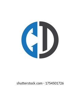 CD logo vector icon illustration design