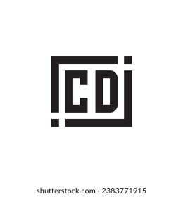 CD minimalist geometric symbol logo in high quality professional design that will print well across any print media